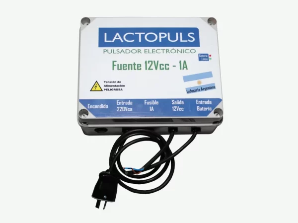 Fuente regulada 12VCC - 1A sin Cable Batería