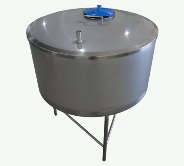 Batea inoxidable 180 lts con tapa y visor para pasteurizacion de leche y envasado de leche