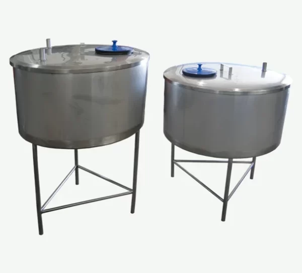 Batea inoxidable 180 lts con tapa y visor para pasteurizacion de leche y envasado de leche